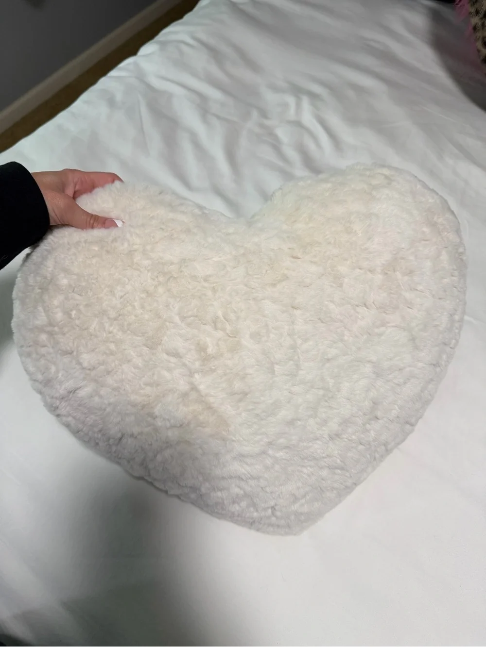Target Plush Heart Pillow in Cream